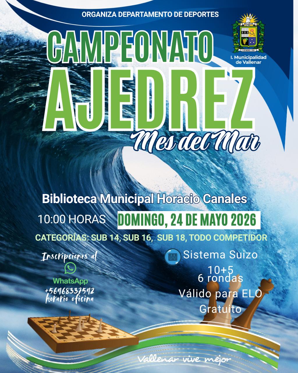 Campeonato de Ajedrez Mes del Mar 2026 - Atacama360